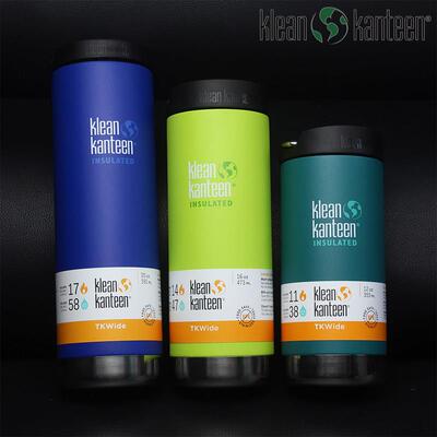 美国Klean kanteen宽口保温旅行户外车载双层不锈钢水瓶壶杯