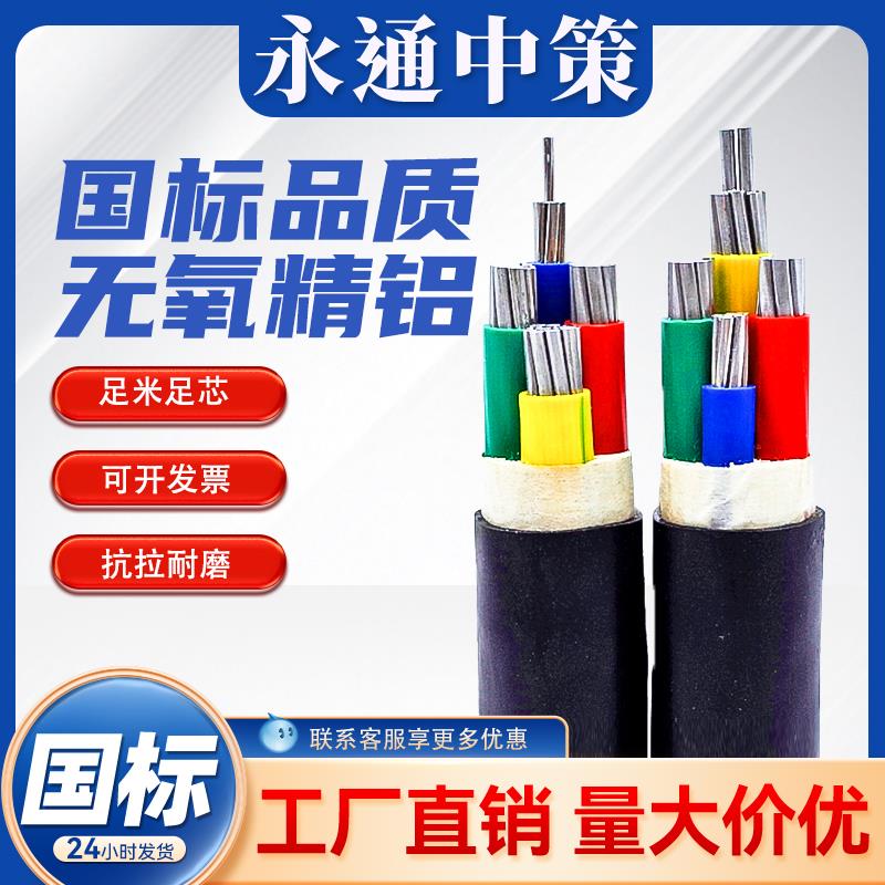 永通中策铝线电线户外线2 3 4 5芯电缆线10 16 25 35铝芯地埋电缆