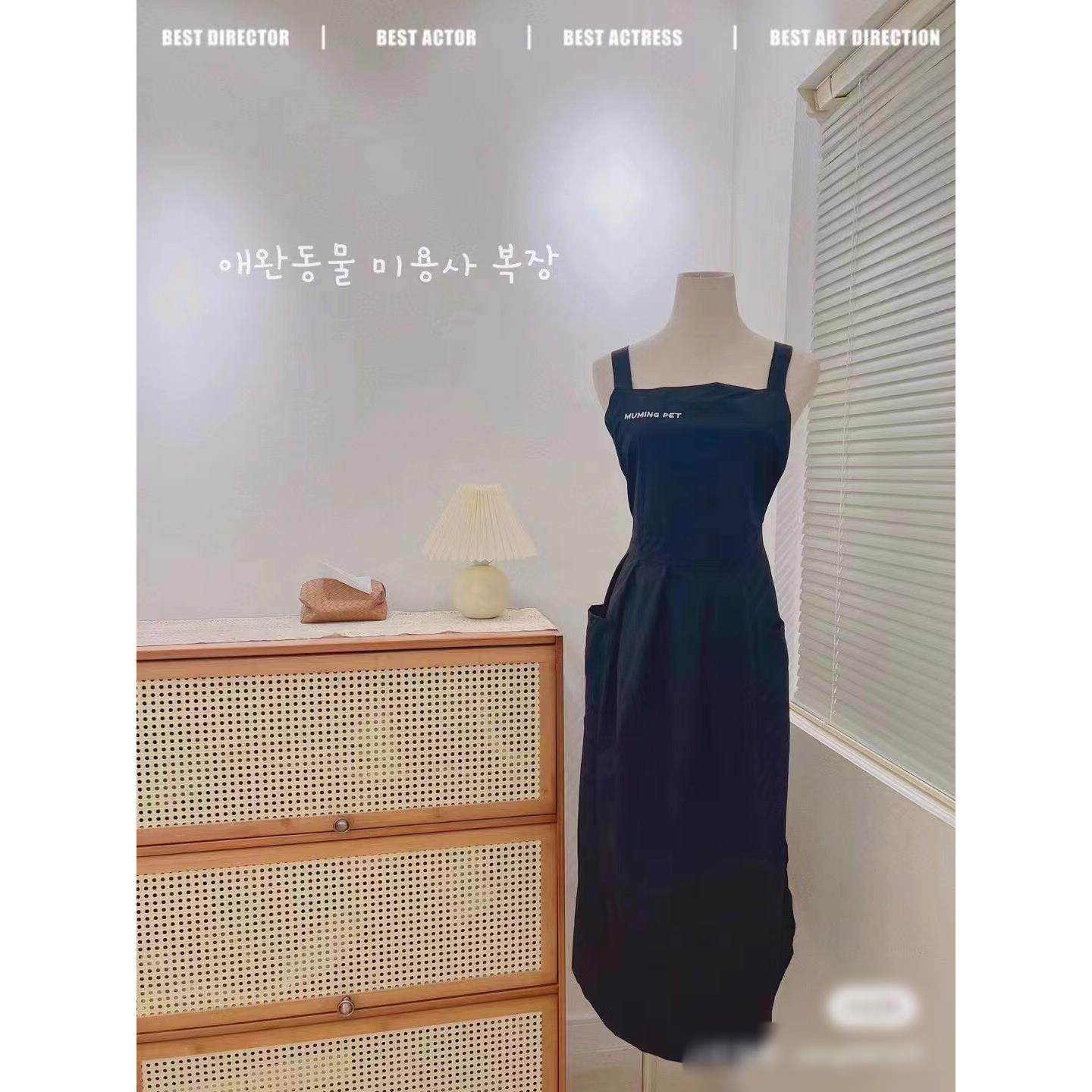 韩版宠物美容师工作服 防沾毛拒水设计 适用美甲咖啡店新款美容服