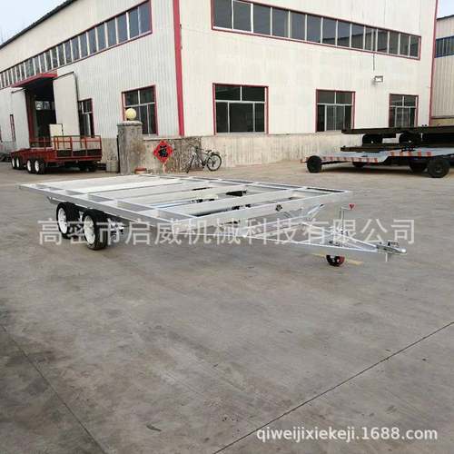 厂家供应木屋拖车移动木屋底盘镀锌框架真空轮胎