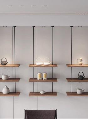 简约物客厅悬挂置28009架茶室背搁吊架景墙装饰架书房墙上板展示