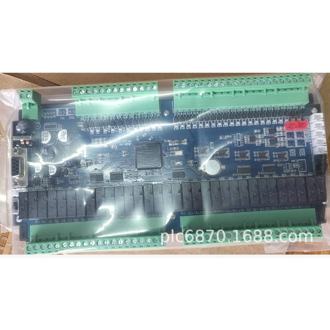 PLC工控板国产PLC FX2N-64MR64MT-10AD 2DA板式PLC 4轴带485