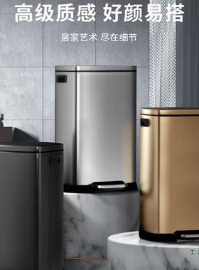 脚踏式不锈钢垃圾桶大容商量厨房家用酒超大号专5用0l用3F96M995S