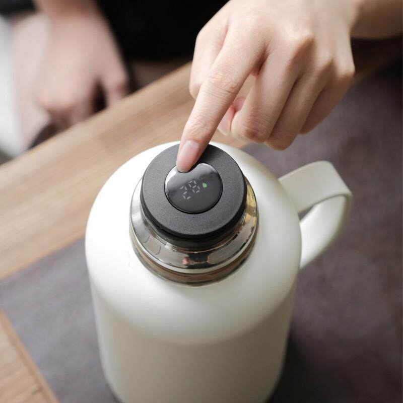 壶茶数显闷带694手柄家用办公锈室宿舍暖壶老白茶316不钢保温壶
