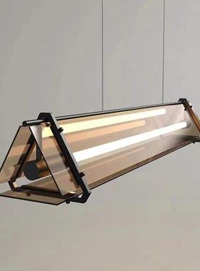 现公代简桌约护眼餐厅吊灯轻奢餐吧台灯62513办室创意工厅业风玻