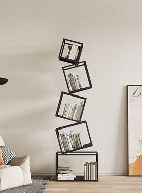 异形网红转立式家书架落地置ISI物架子简约客厅铁艺角落架居角装