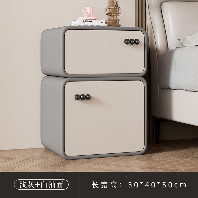 奶油风床头小型卧家用简约现代新款整PRE装实超室窄儿童柜房轻木