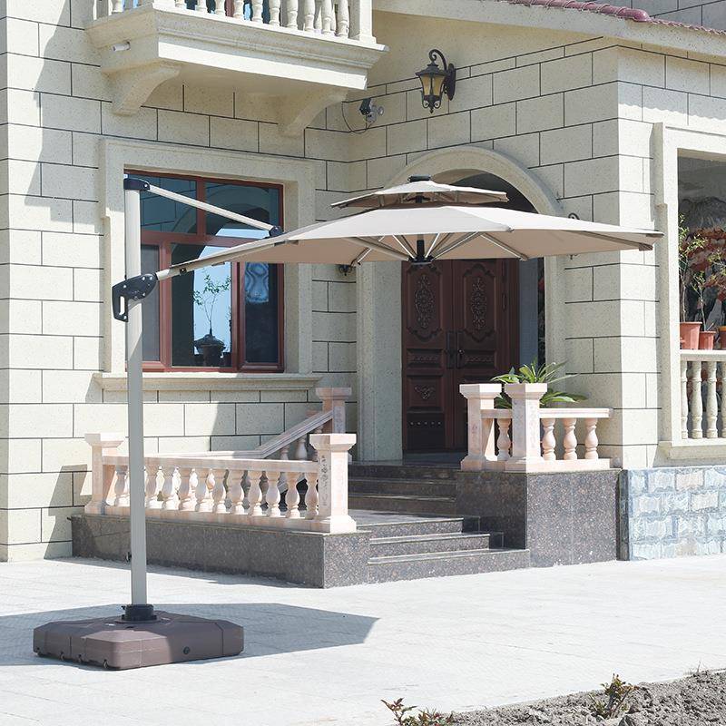 2.m米方形户阳外遮阳伞折叠庭院花园伞l5ed灯太阳能灯照明/426太