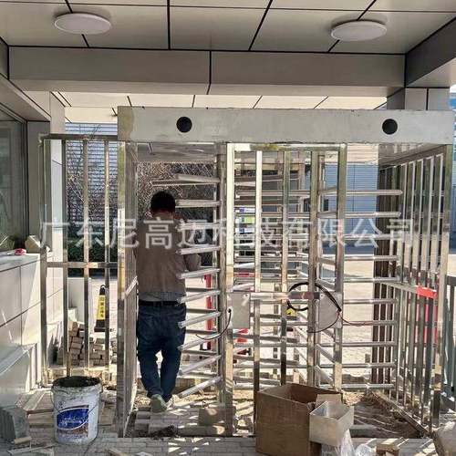 尼迈双机芯旋转单向一进一卡出高指纹人750脸刷门禁考勤全高转门