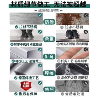 304不锈钢商用桌子工作台厨房橱柜家用操作台推拉门置物架出租屋