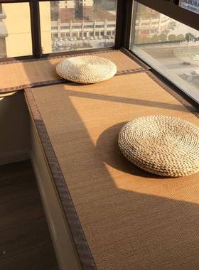 竹编子席垫榻榻米地毯满铺大面积tb-59177阳台毯茶桌飘垫窗地垫毯