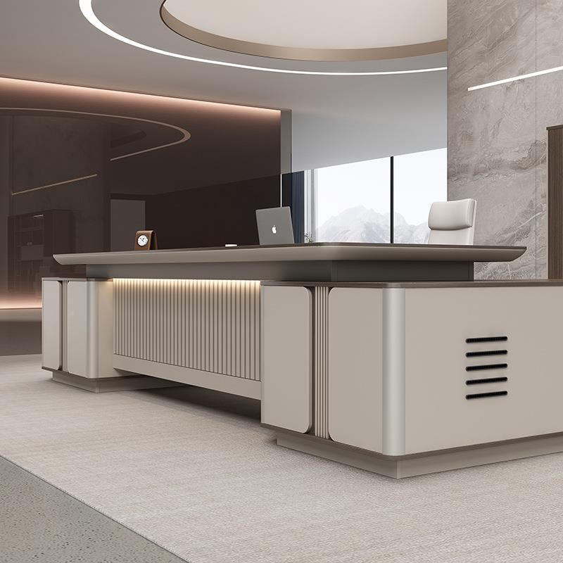 办公家具厂总裁办公椅组合2AL24简约现代轻奢班室加厚经理大台桌