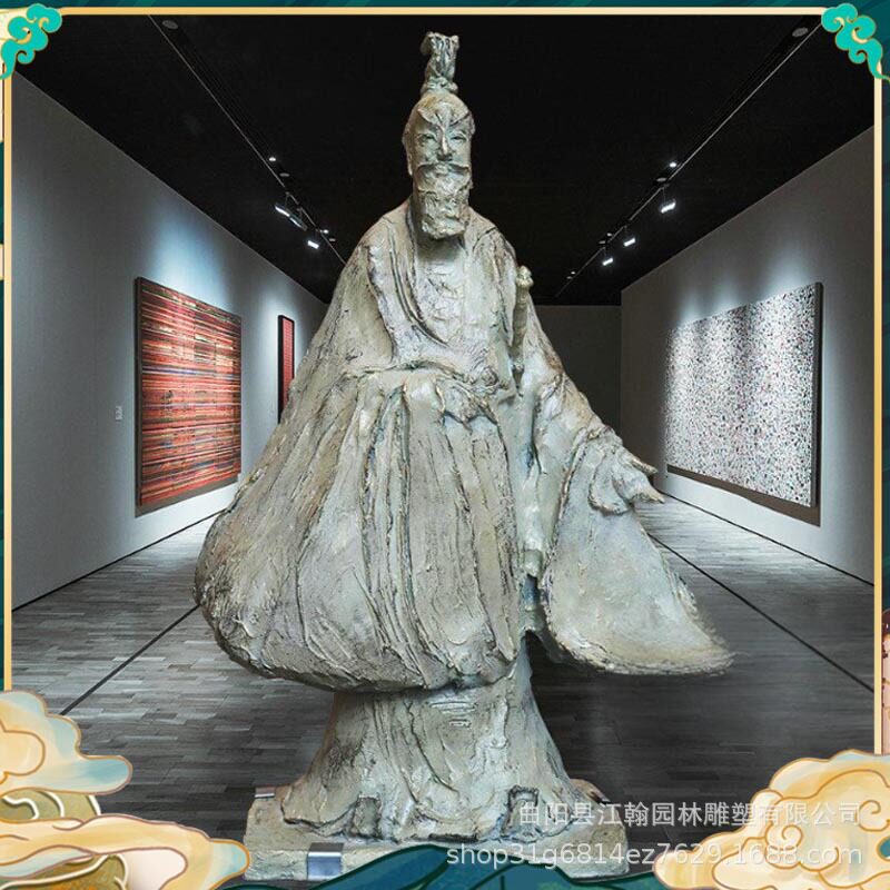 大型铸铜历史人物雕塑户外广场博物馆玻璃钢仿铜民俗场景浮雕像