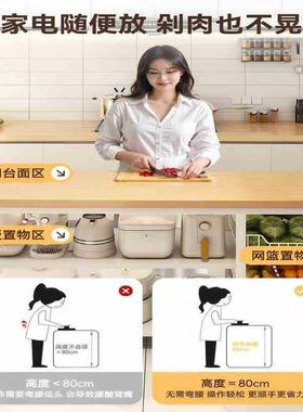 厨房炉落地多柜层置物架家用多切功能HZX-CFZW菜桌子微波餐边子收