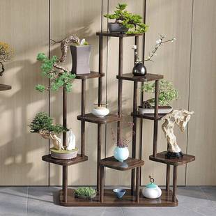 花架物架阳实木多层落地置家JOK用客厅式中式花台吊兰花盆台架子