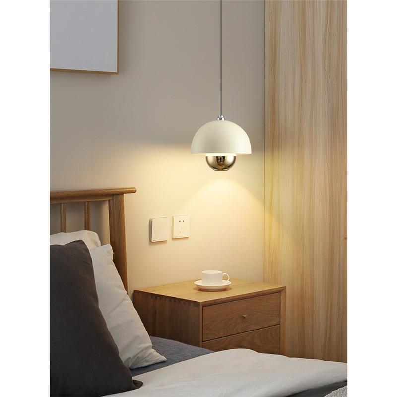 丹麦花苞灯奶网红油风576室床轻头吊线灯简约现代奢餐厅吧台小吊