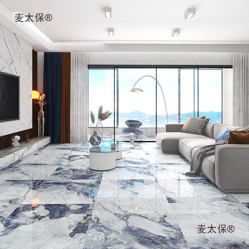 大理石瓷砖80x8间00柔光客厅地砖600x1204520蓝色卫生墙砖连麦0太