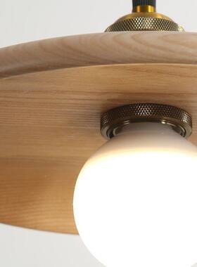 创复意日282式吊灯原木古寂宿餐厅灯卧民室床头宅书房吧台实木茶