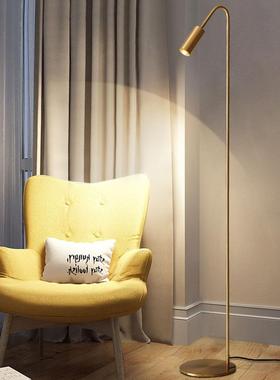 轻奢落地客灯极简厅沙发边饰灯全铜床创意卧室头墙角立86210-1T式