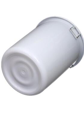 加280塑料圆铁柄桶大号水桶带盖蓝白色厚大容量化JEL工桶塑L胶垃