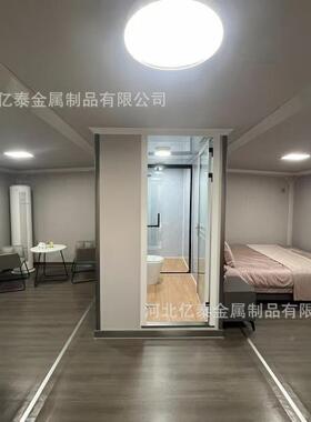出口快双翼折叠拓展房翼式集装箱三合一展卧室扩43443房速拼装展