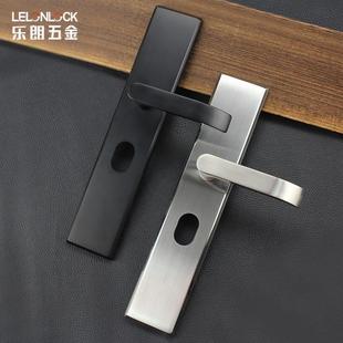 黑色通用型家用大门锁入户门实木门锁具 不锈钢304防盗面板锁套装