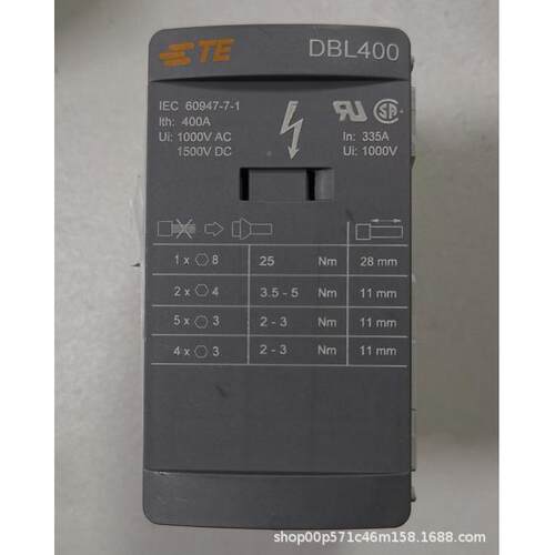 科TE接线端子DBL1L75-C-3大电流1SN317510R006240/0接线盒A泰BB