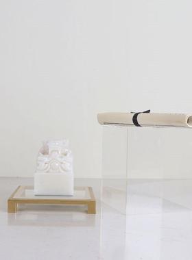 新中式印章玉玺展示柜摆件样板房展厅书房办公桌桌面家居软装饰品