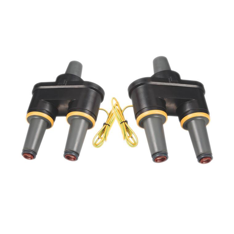 高压电力美式箱双通套管ST头TGSTTG-15KV2接00A变肘型接头套管座