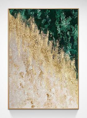 顺丰大芬村金箔手绘肌过油画现代简约理轻奢餐厅玄OAY客关道墙面