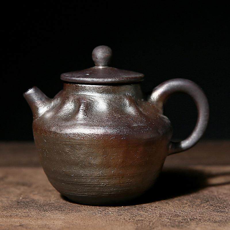 古法柴手作泡壶创意纯可手茶工捏制茶壶陶泥复古养彩光茶具单CS01