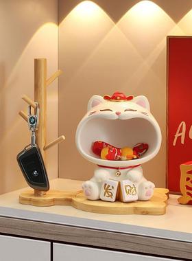 新款式入户玄关摆装件品匙收纳小可钥爱猫咪家居GXX客厅斗柜饰新