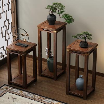 新中实式木花架子客无品牌/厅落地式绿萝多肉花子架家用鱼缸架阳