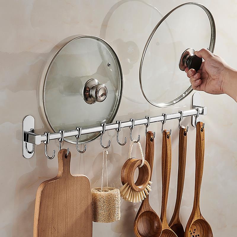 不锈钢挂厨房墙壁挂钩具杆壁挂厨卫用品放厨架置挂物架F76TS6T5勺