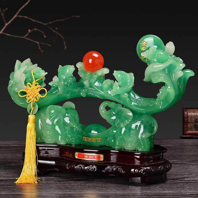 如意摆件家居客厅电视酒装柜家庭玄艺关博古架玉饰品F8756888工品