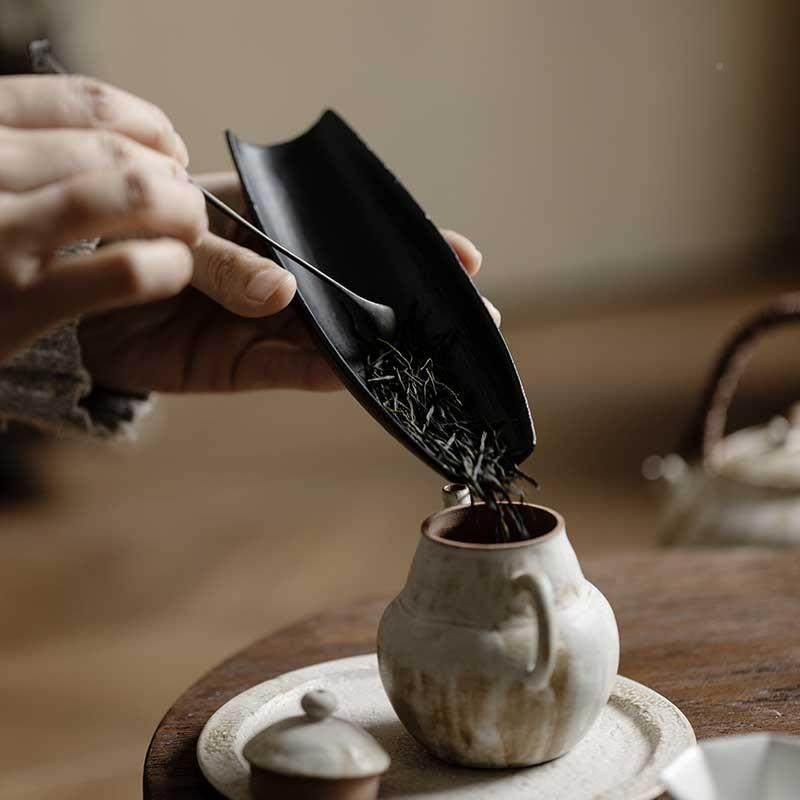 六梵汝日式纯工陶土归舟则茶拨手一套茶道赏茶荷茶君saenjh子茶具