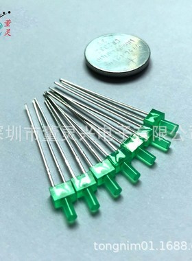 F2mm透明高亮平k头白发红 橙 黄 翠绿 蓝色 白灯 长平头 宝塔形