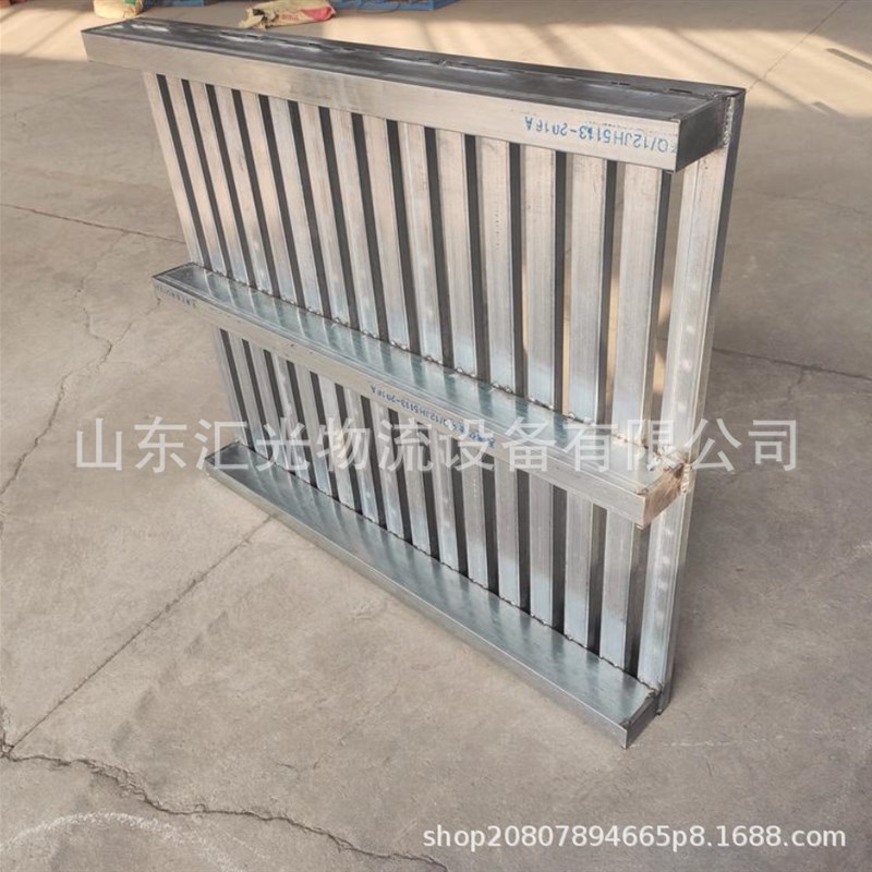 金属单面托盘叉j车四面进叉铁托盘仓库周转钢制双面托盘3吨6吨济