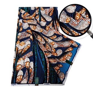 goSlden 非洲蜡染布金砂质量棉african wax super fabric grand