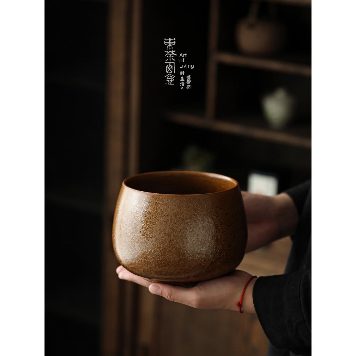 陶瓷茶洗窑变釉茶盂大号手工杯碗茶盅干泡法茶渣缸水盂废水桶建水