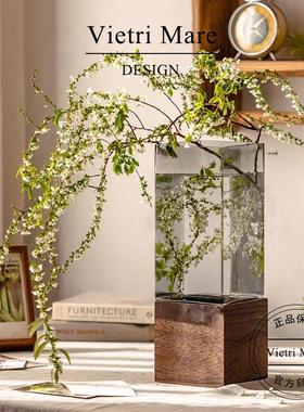 Vietri Mare花瓶玻璃日式原木装饰品家居摆件高档鲜花花插丨达琳