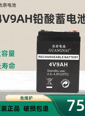 4V9AH蓄电池电瓶代替4V8AH照明灯电子称强光手电筒台灯电子秤电池