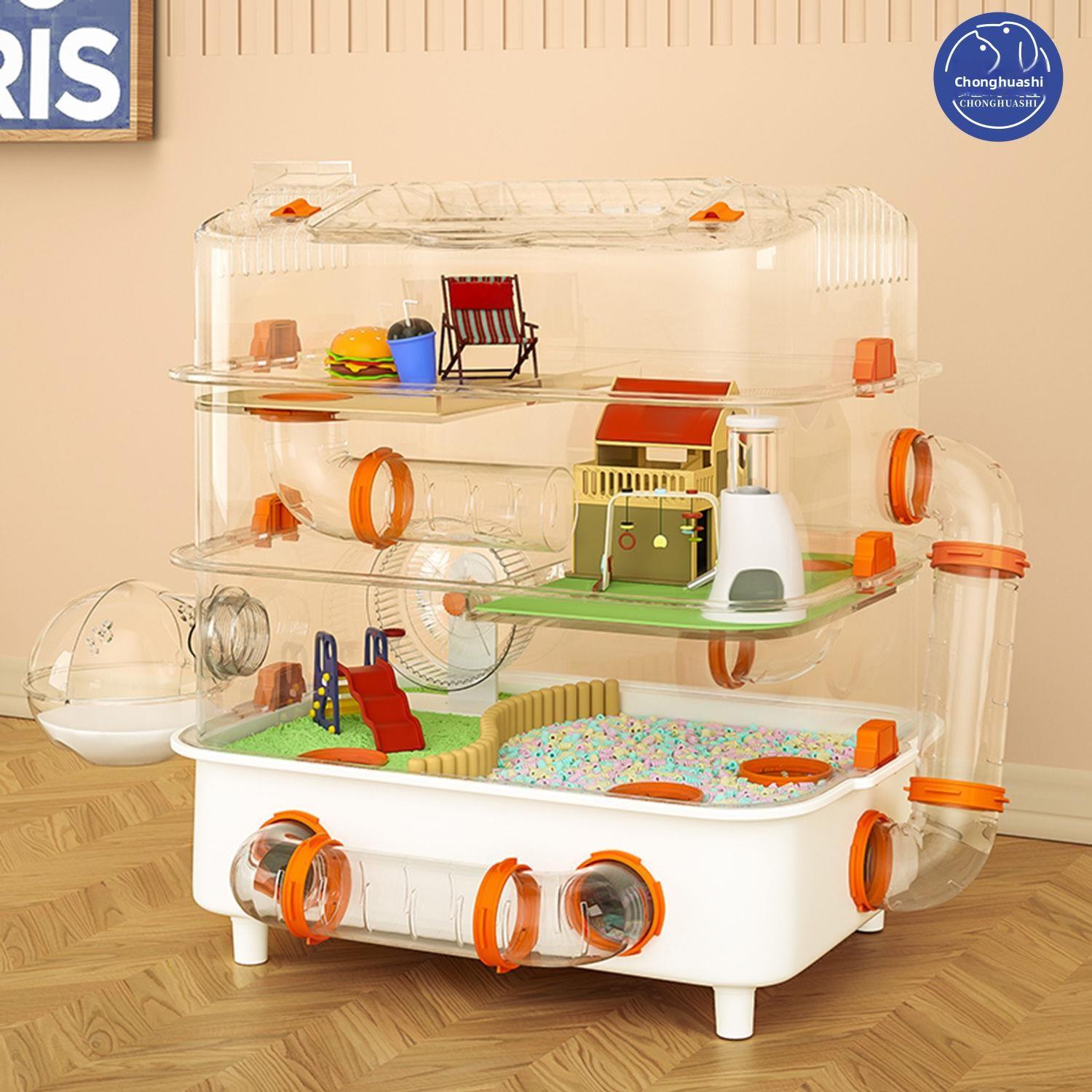 全套仓鼠笼，提高和扩大仓鼠繁殖箱，亚克力金熊，糖滑翔机，仓鼠