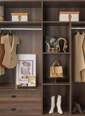 衣帽间摆件全屋定制展厅衣柜装饰品组合样板间轻奢软装毛毡道衣服