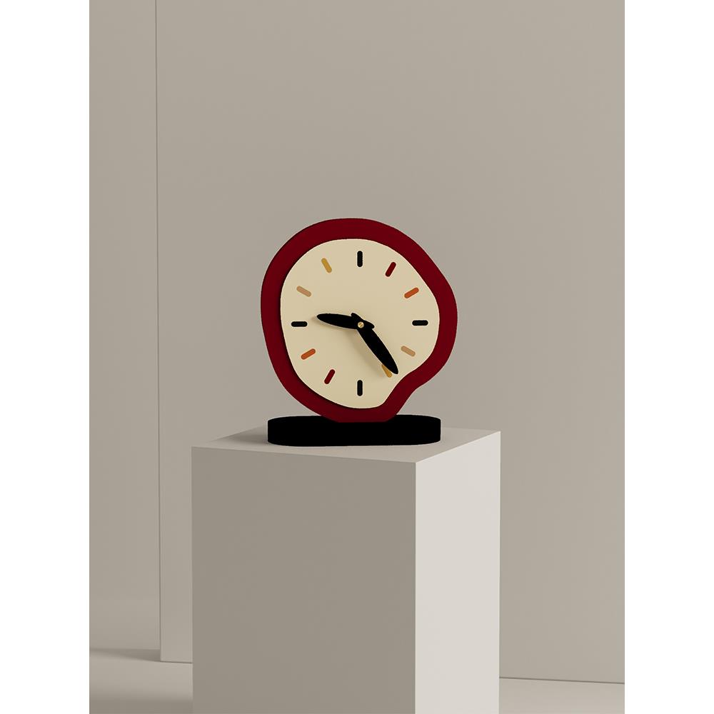 客厅小时钟表摆台式学生儿童简约迷你创意高级感网红桌面装饰摆件