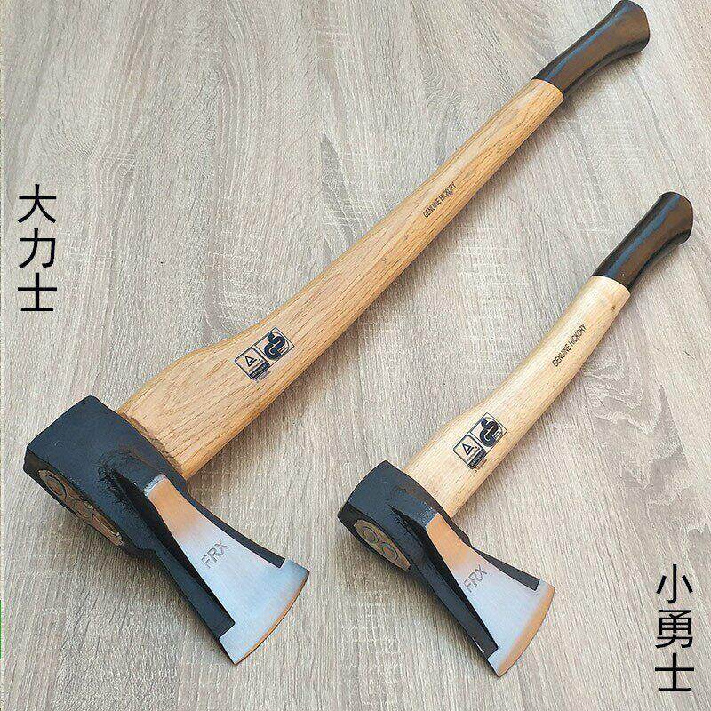 专业劈柴锻打斧头不夹斧户外家用斧子进口山核桃木柄大力士小勇士