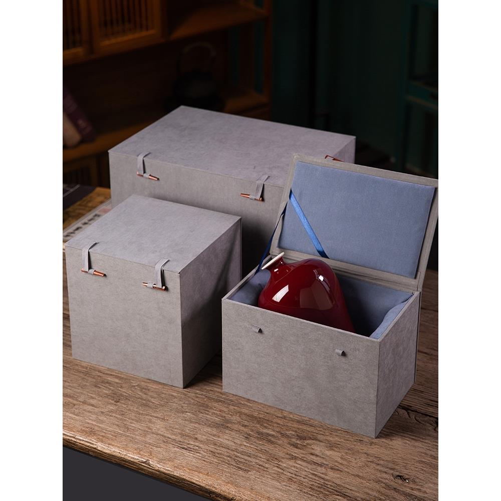 瓷器大小花瓶长方形包装盒礼盒高端工艺品古董收藏锦缎盒子空盒子