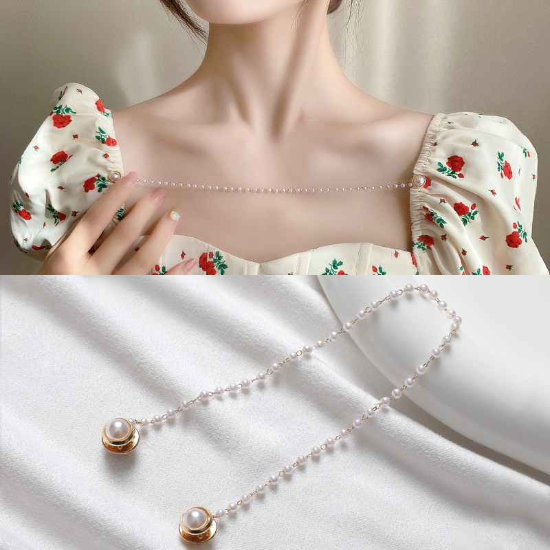 衬衫衣服防溜肩神器女防滑链固定胸针纽扣开衫上衣领口防走光别针