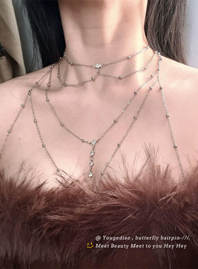 纯欲胸链女身体链全身性感锁骨链