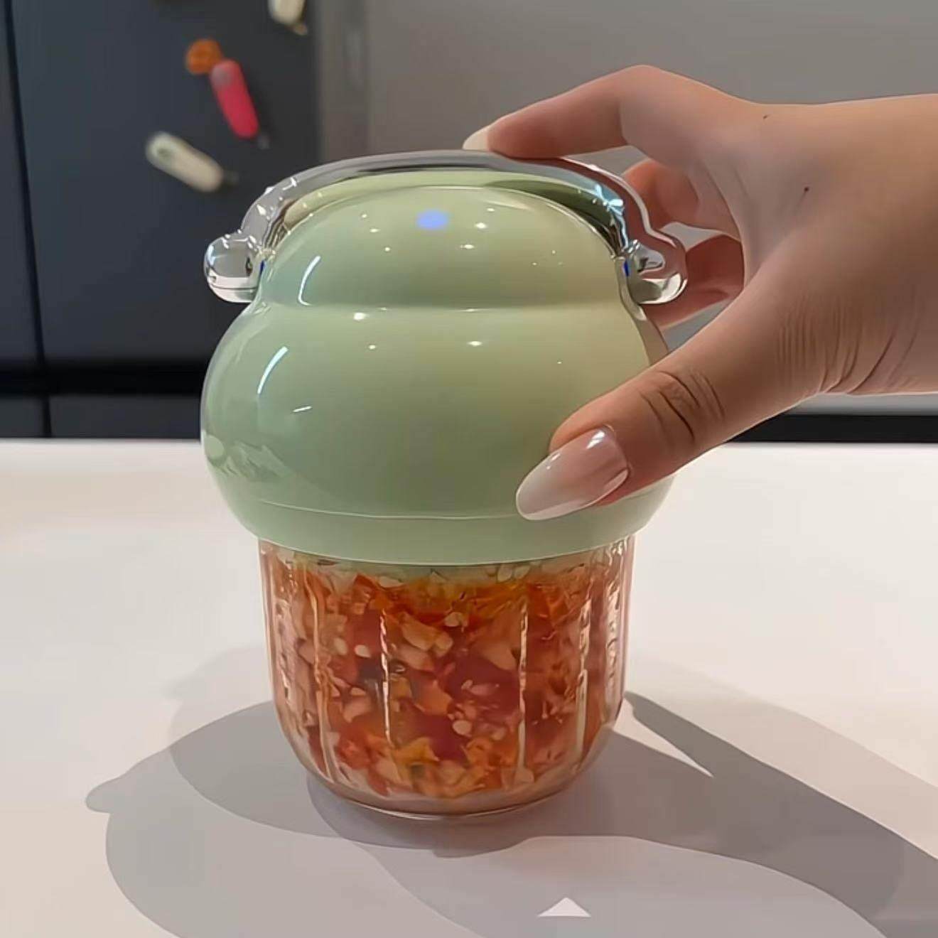 电动蒜泥器家用厨房大容量不锈钢多功能压蒜器迷你小型宝宝副食品